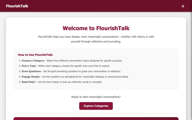 The FlourishTalk website