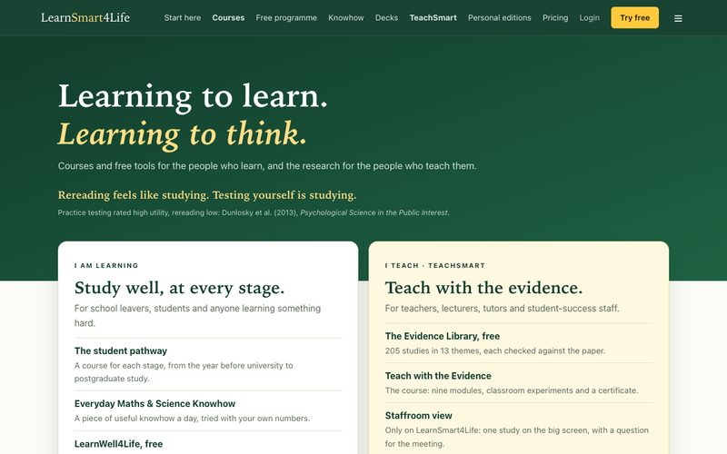 The LearnSmart4Life website